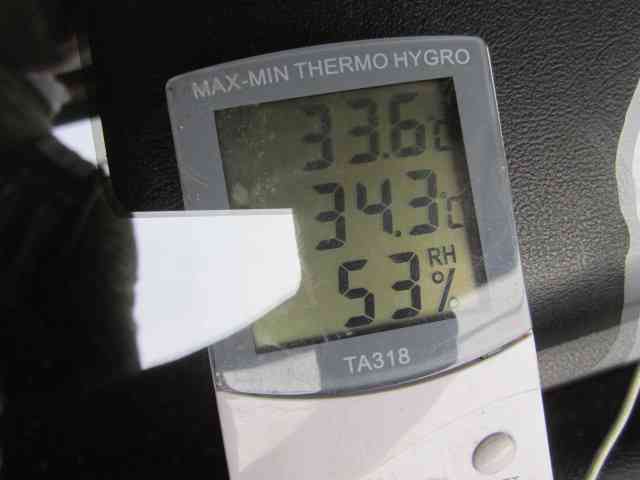 車内温度33.6℃